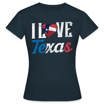 J’aime les dictons texans Texan Texan pride - T-shirt Femme - marine - Devant - AI Model Female 172 dark (172cm)