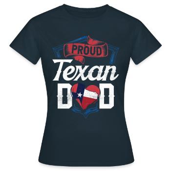 Fier père texan Texan Pride Texas - T-shirt Femme - marine - Devant - AI Model Female 172 dark (172cm)