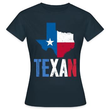 Texan texan Texas Pride Dictons - T-shirt Femme - marine - Devant - AI Model Female 172 dark (172cm)