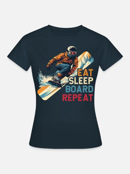 Snowboarding Snowboard Snowboarder - Frauen T-Shirt - Navy