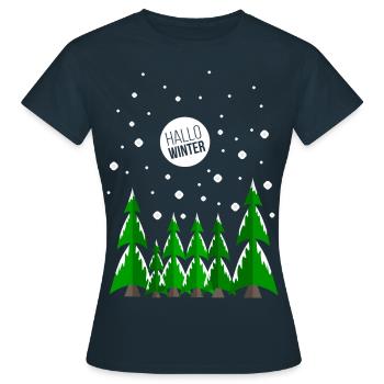 Hiver - T-shirt Femme - marine - Devant - AI Model Female 172 dark (172cm)
