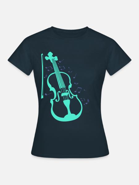 Violine - Frauen T-Shirt - Navy