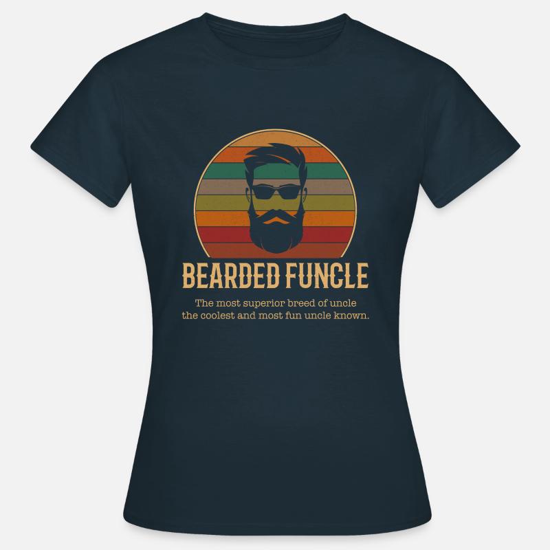 bearded funcle, funcle - Women's T-Shirt - navy