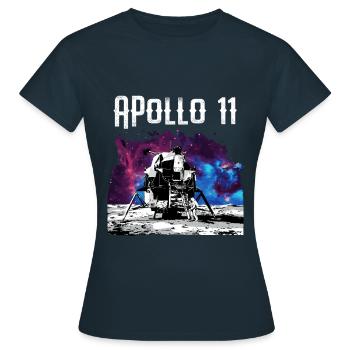 Apollo 11 Mondlandung Raumfahrt Astronaut Geschenk - Frauen T-Shirt - Navy - Vorne - AI Model Female 172 dark (172cm)