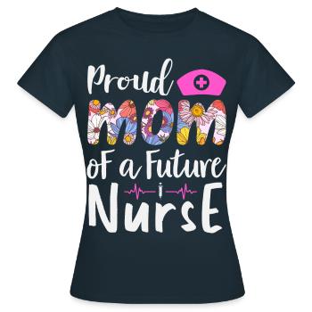 Idée cadeau de mère pour la fête des mères Meilleure mère - T-shirt Femme - marine - Devant - AI Model Female 172 dark (172cm)