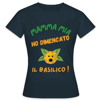 MAMMA MIA I DEMECIATO BASILIKUM ! - Frauen T-Shirt - Navy - Vorne - AI Model Female 172 dark (172cm)