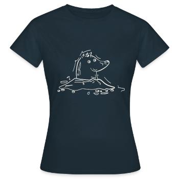 Maulwurf in süß. - Frauen T-Shirt - Navy - Vorne - AI Model Female 172 dark (172cm)