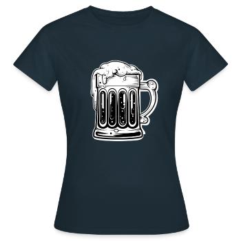 Juste de la bière. De la bière. De la bière. - T-shirt Femme - marine - Devant - AI Model Female 172 dark (172cm)