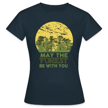 Forêt - T-shirt Femme - marine - Devant - AI Model Female 172 dark (172cm)