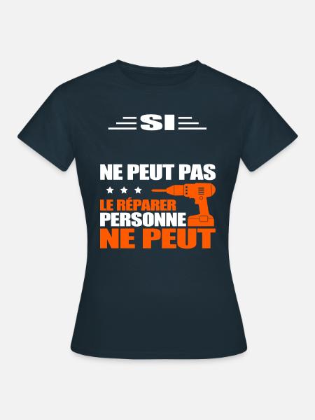 BRICOLEUR À PERSONNALISER - T-shirt Femme - marine