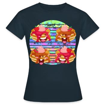 sauce aux crêpes et aux fruits - T-shirt Femme - marine - Devant - AI Model Female 172 dark (172cm)
