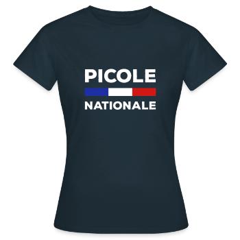 PICOLE NATIONALE - T-shirt Femme - marine - Devant - AI Model Female 172 dark (172cm)