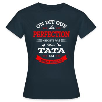 TATA PARFAITE - T-shirt Femme - marine - Devant - AI Model Female 172 dark (172cm)