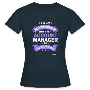 Comptable Bilan comptabilité bénéfice cadeau - T-shirt Femme - marine - Devant - AI Model Female 172 dark (172cm)