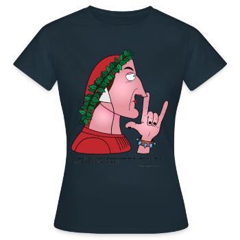 DANTE ALIGHIERI - T-shirt Femme - marine - Devant - AI Model Female 172 dark (172cm)