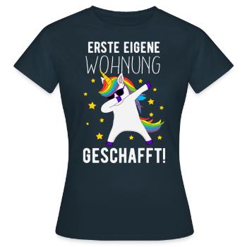 Einzug eigene Wohnung Damen Einweihungsgeschenk - Frauen T-Shirt - Navy - Vorne - AI Model Female 172 dark (172cm)