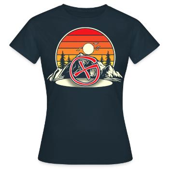 Geocaching Geocache Geocacher - Frauen T-Shirt - Navy - Vorne - AI Model Female 172 dark (172cm)
