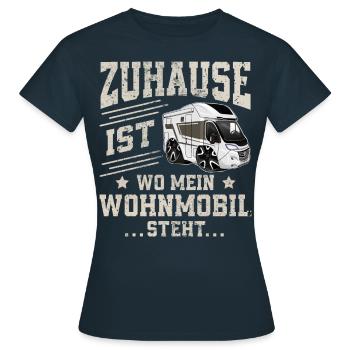 Camping Camper Campen - Frauen T-Shirt - Navy - Vorne - AI Model Female 172 dark (172cm)