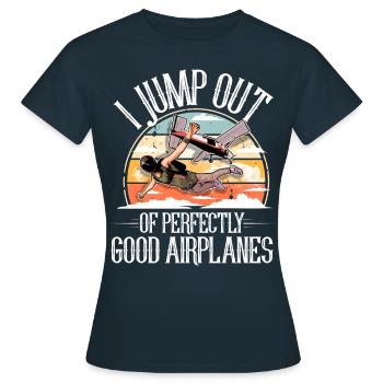 Parachutiste Parachutiste Parachute - T-shirt Femme - marine - Devant - AI Model Female 172 dark (172cm)