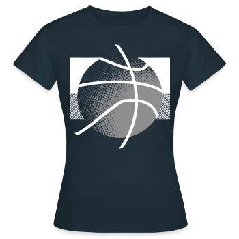 Basketball Basketballer - Frauen T-Shirt - Navy - Vorne - AI Model Female 172 dark (172cm)