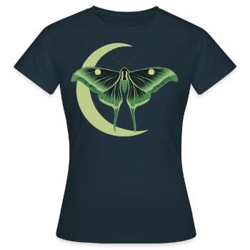 Lunar Moth Actias Luna - Frauen T-Shirt - Navy - Vorne - AI Model Female 172 dark (172cm)