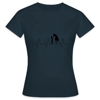 Cheval poney licorne cheval fille - T-shirt Femme - marine - Devant - AI Model Female 172 dark (172cm)