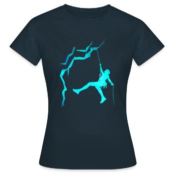 Escalade grimpeuse / grimpeur - T-shirt Femme - marine - Devant - AI Model Female 172 dark (172cm)