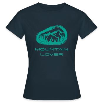 Mousqueton amoureux des montagnes - T-shirt Femme - marine - Devant - AI Model Female 172 dark (172cm)