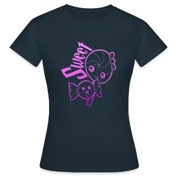 SWEET - sweet lollipop kawaii - Women's T-Shirt - navy - Front - AI Model Female 172 dark (172cm)