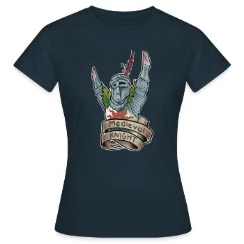 Medieval Knight - T-shirt Femme - marine - Devant - AI Model Female 172 dark (172cm)