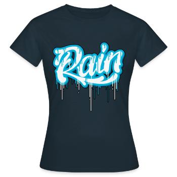 pluie - T-shirt Femme - marine - Devant - AI Model Female 172 dark (172cm)