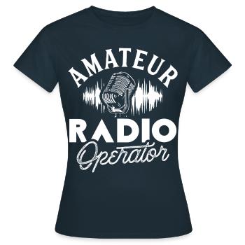 Radio amateur radio amateur RAdio - T-shirt Femme - marine - Devant - AI Model Female 172 dark (172cm)
