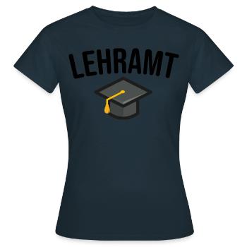 Lehramt Studium Abschluss - Frauen T-Shirt - Navy - Vorne - AI Model Female 172 dark (172cm)