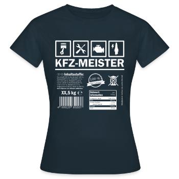 Maître automobile - Pictogramme et icône idée cadeau - T-shirt Femme - marine - Devant - AI Model Female 172 dark (172cm)