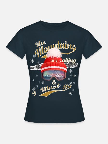 skiing - Frauen T-Shirt - Navy