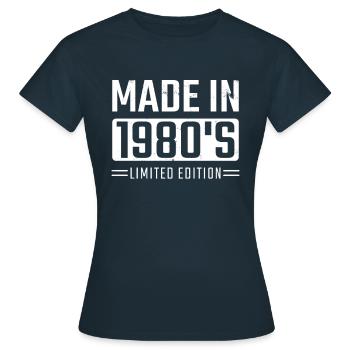 Années 80 - T-shirt Femme - marine - Devant - AI Model Female 172 dark (172cm)