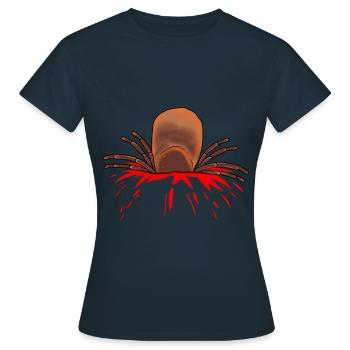 Zecke Blutig Blutsauger Insekt Insekten Natur Tier - Frauen T-Shirt - Navy - Vorne - AI Model Female 172 dark (172cm)