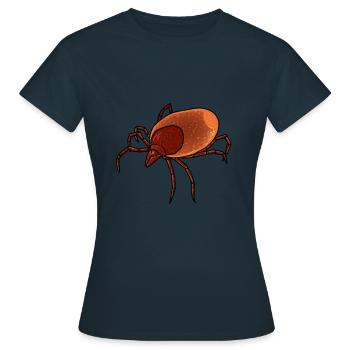 Tick, ticks, bloodsuckers, vermin, pests - Women's T-Shirt - navy - Front - AI Model Female 172 dark (172cm)