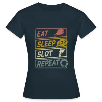 Slotcar handheld model sport retro gift - Women's T-Shirt - navy - Front - AI Model Female 172 dark (172cm)