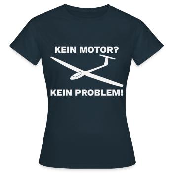 Segelfliegen Segelflugzeug Thermik - Frauen T-Shirt - Navy - Vorne - AI Model Female 172 dark (172cm)