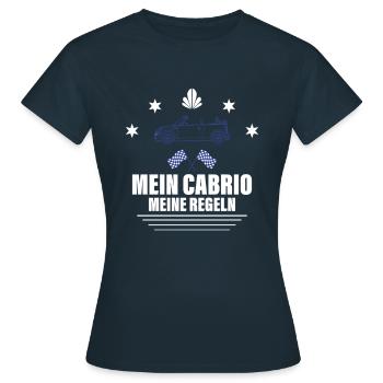 Mon cabriolet mes règles - T-shirt Femme - marine - Devant - AI Model Female 172 dark (172cm)