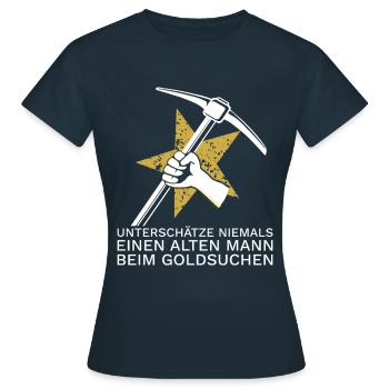 Arrosage or Dent de la pioche d’or - T-shirt Femme - marine - Devant - AI Model Female 172 dark (172cm)