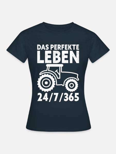 Landwirt Traktor Spruch - Landwirtschaft Bauer - Frauen T-Shirt - Navy
