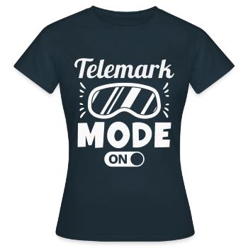Telemark Ski De Randonnée Ski Heel Frei Freeheeler Mode - T-shirt Femme - marine - Devant - AI Model Female 172 dark (172cm)