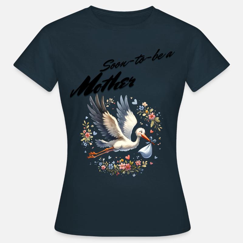 Bald werde ich Mutter - Frauen T-Shirt - Navy