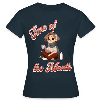 Période des menstruations du mois - T-shirt Femme - marine - Devant - AI Model Female 172 dark (172cm)