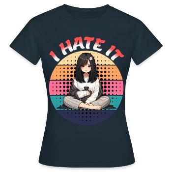 Je déteste ça Bande dessinée menstruelle menstruelle - T-shirt Femme - marine - Devant - AI Model Female 172 dark (172cm)