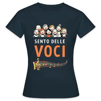 Ich höre Stimmen Chorleiter Sänger - Frauen T-Shirt - Navy - Vorne - AI Model Female 172 dark (172cm)