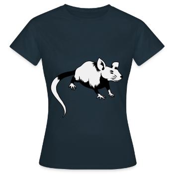 Maus Ratte Nager Nagetier Schädling Tier - Frauen T-Shirt - Navy - Vorne - AI Model Female 172 dark (172cm)