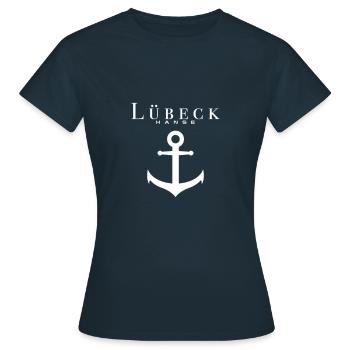 LÜBECK HANSE Stadt Souvenir Geschenkidee Travel - Frauen T-Shirt - Navy - Vorne - AI Model Female 172 dark (172cm)